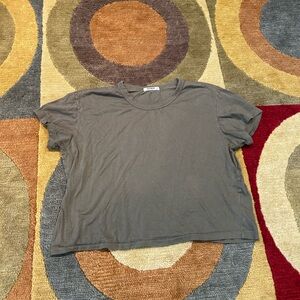 Buck Mason Olive Green Short Sleeve Tee Shirt Crop Top 100% Supima Size Small